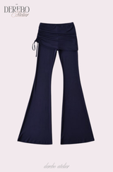 Liiv short-sleeve cap training shirring pants set (REGULAR PANTS)