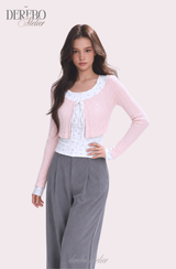 Dodo baby color cardigan layered top