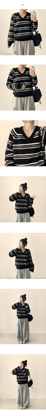 Lea Dotom Dangara V-neck Knit