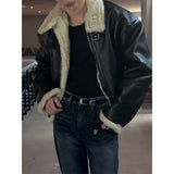 [F/W] Leather crop mustang