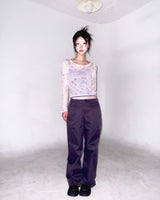 Curve Deep Purple Straight Pants