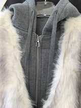 White Foxy Unique Cropped Fur Jacket