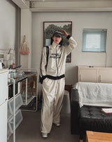 Spell velour track string pants
