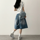 メリピンタックデニムバミューダショーツ [ショート & ロングセレクション*]