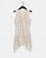 Beta Shirred Halter Sleeveless Dress