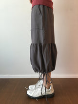 Shirring harem pants 