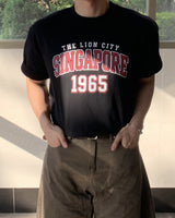 1965 Singapore lettering short sleeve t-shirt