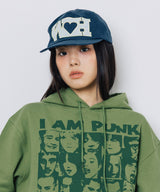 W♡H Check Cap - Navy     