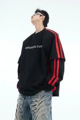 Colorblock Layered Crewneck Sweatshirt