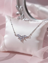 [IVE Wonyoung Necklace/Anti-tarnish] Heavenly Crystal Semi Choker Necklace - Silver