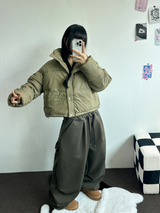 レザーマットショートクロッピードパディング🖤🤎💚3カラー