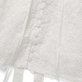 Eyelet button blouse_ivory