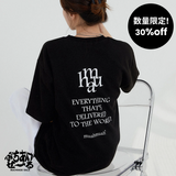 【数量限定】レタリングロゴハーフTシャツ [BLACK]