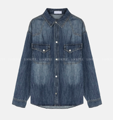 Our Western Overfit Two Pocket Denim Shirt
