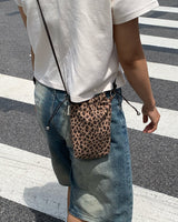 Leopard mini bag - CAMEL