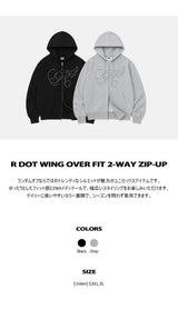 R ドットウィングオーバーフィット2ウェイジップアップ (2color)