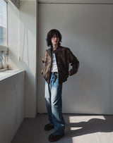 Bolt piping crack leather jacket