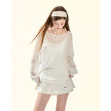 [GirlyFancyClub] Pure Series * Lyocell Top T-shirt Women's Lazy Blouse