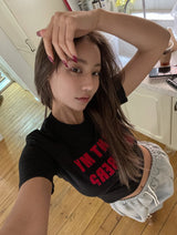 ナンバーレタリングクロップTシャツ
