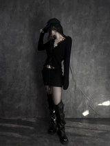 distressed fringe knit cardigan (2color)