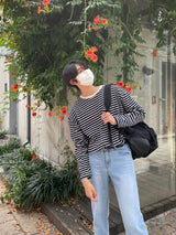 ルートセミワイドデニムパンツ（ブルー）