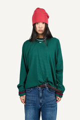 Color matching stripe long sleeve