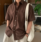 Cool Basic Semi-Over Short Sleeve Shirt