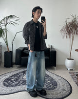 Alfie Wide Washed Denim Pants