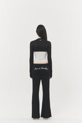 Love & Healthy ロゴノースリーブトップ White
