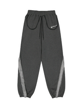 Side Fur Trim Sweatpants / Charcoal