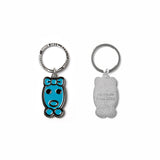 Graphic metal keyring