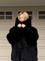 ロキシーフードファージャケット [Black]