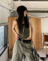[U-BASIC] Tommy Basic Square Neck Sleeveless (+With Cup)