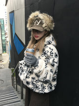 Cartoon Flower Poggle Hooded Zip-up (3c)