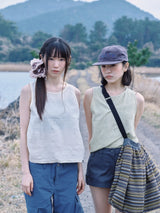 KNIT REVERSIBLE BAG (BROWN)