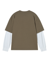26SS レーシングカーダブルレイヤー長袖Tシャツ