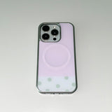 [MADE] [+MagSafe] スイートピーフォーンケース(グラスシルバーバンパー)