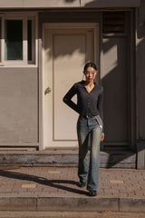 (W) CROPPED KNIT CARDIGAN