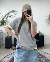 LT V-neck Regular Short Sleeve T-shirt
