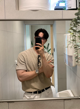  Jake Summer Daily Silket Hachi Round Short Sleeve Knit