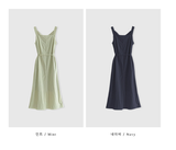 ドゥメールスクエアスリーブレスロングドレス / 3 colors