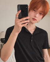 モンテス クロップ ヘンリーネック ショートスリーブ Tシャツ