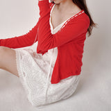 Scallop Band Skirt (White)