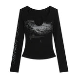 Sorine Cutout Print Top