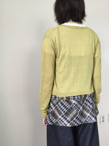Summer Punching Crewneck Cardigan (4color)