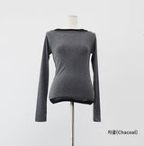 Charlotte Color Block Off-Layered T-shirt
