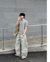 モーフワッフルラグランショートスリーブTシャツ
