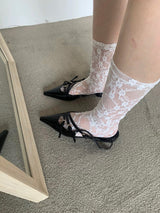 Flower lace loose socks