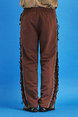 STRING NYLON PANTS / BROWN