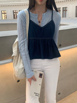 [MADE] Fleeve Wool Skashi Punching Cardigan